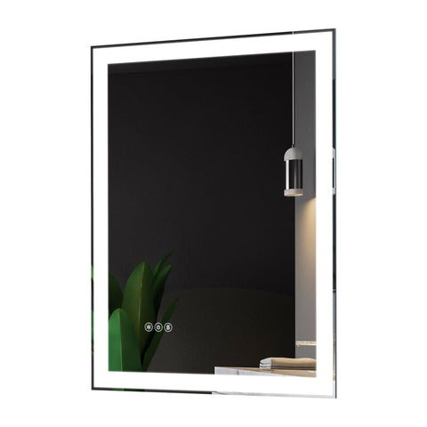 Arba 20" x 28" Frameless Rectangular Anti-Fog Adjustable LED Light Bathroom Vanity Mirror