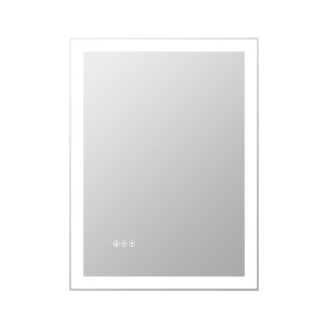 Arba 24" x 32" Frameless Rectangular Anti-Fog Adjustable LED Light Bathroom Vanity Mirror